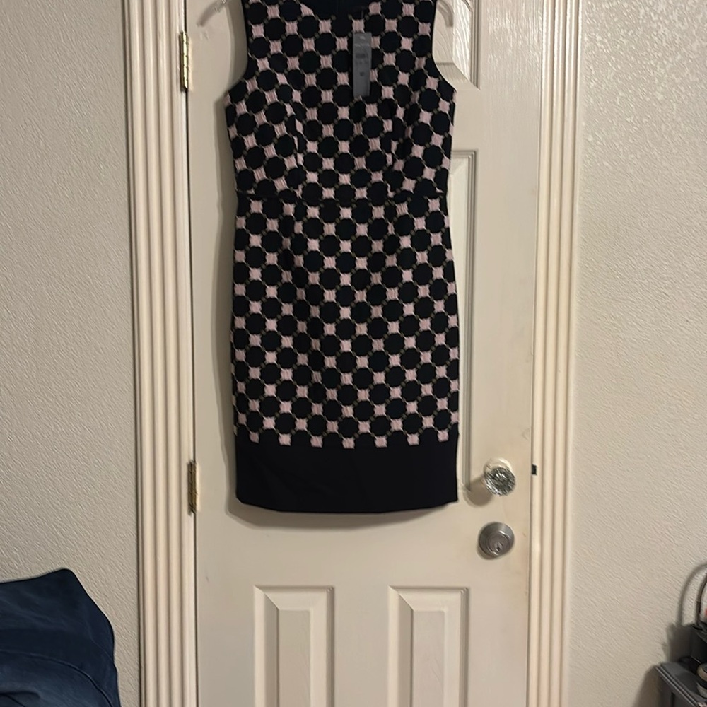 Ann Taylor Black and Pink Patterned Dress